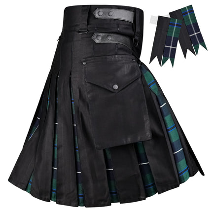 Blue Douglas Kilt for Men  -  Traditional Style with Modern Functionality | Big & Tall