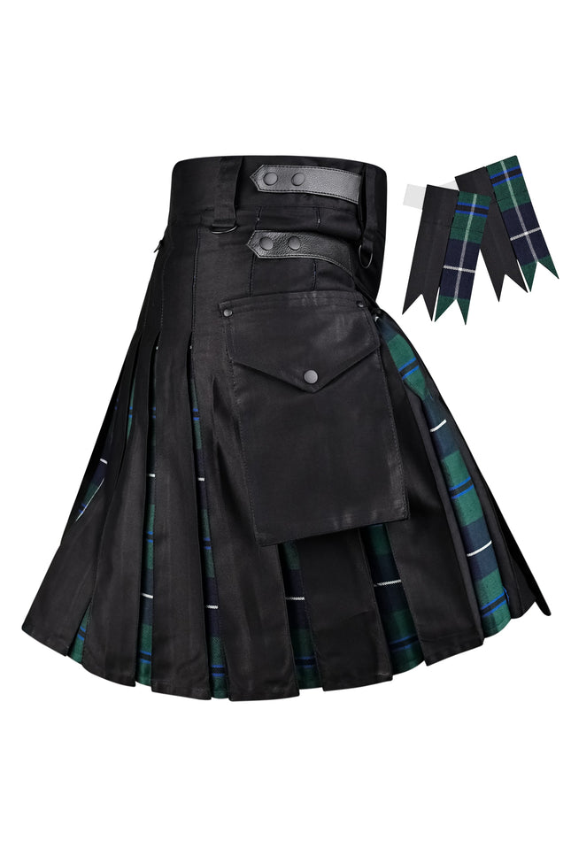 Blue Douglas Kilt for Men  -  Traditional Style with Modern Functionality | Big & Tall