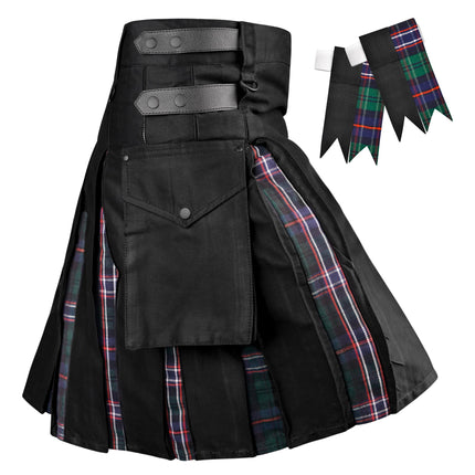 Scottish National Hybrid Utility Kilt for Men - Traditional Style with Modern Functionality | Big & Tall