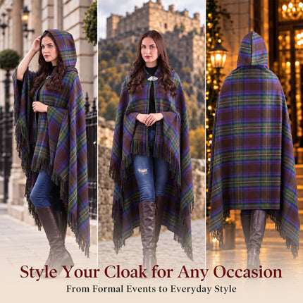 Women Tartan Cloak - Isle of Skye