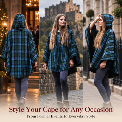 Women Tartan Cape - Ancient Campbell