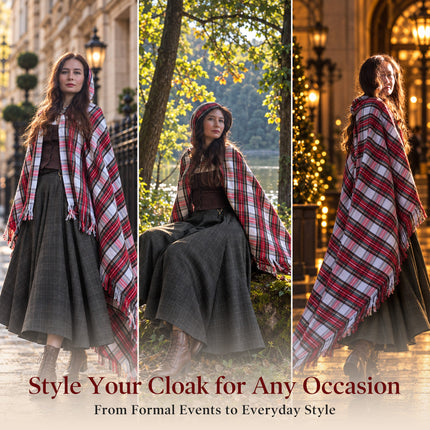 Women Tartan Cloak - Dress Stewart