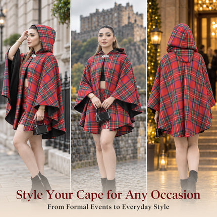 Women Tartan Cape - Royal Stewart