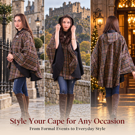 Women Tartan Cape - Scottish Heritage Weathered