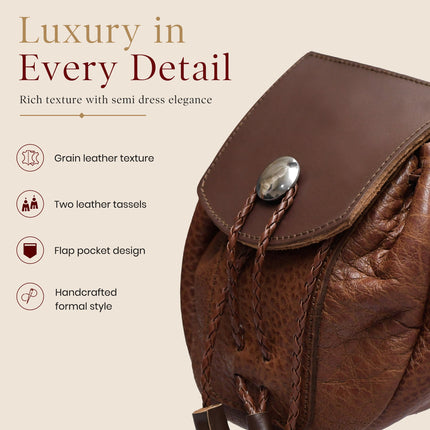 Rob Roy Leather Sporran | Brown