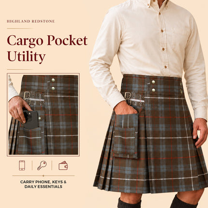 Valor Acrylic Utility Kilt | 16oz Fraser Weathered Tartan KIlt