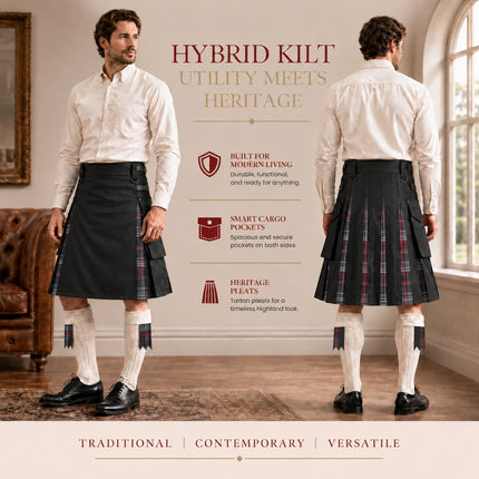 Spirit Of Bruce Hybrid Utility Kilts for Men  - Traditional Style with Modern Functionality