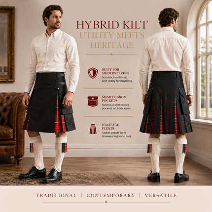 Royal Stewart Kilt for Men  -  Traditional Style with Modern Functionality | Big & Tall