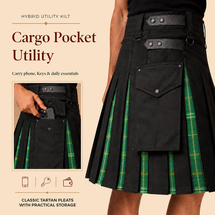 Celtic Hybrid Utility Kilt for Men - Traditional Style with Modern Functionality