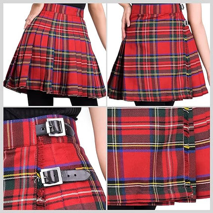 Woman Plaid Kilt - Royal Stewart Tartan Kilt - Premium Quality & Timeless Style