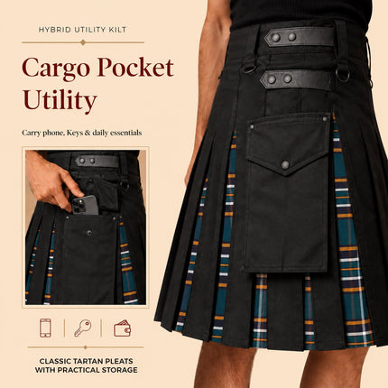 Irish Heritage Hybrid Utility Kilts for Men  - Traditional Style with Modern Functionality | Big & Tall