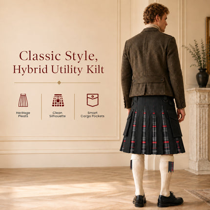 Spirit Of Bruce Hybrid Utility Kilts for Men  - Traditional Style with Modern Functionality | Big & Tall