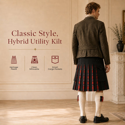 Royal Stewart Kilt for Men  -  Traditional Style with Modern Functionality | Big & Tall