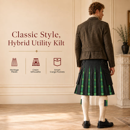 Celtic Hybrid Utility Kilt for Men - Traditional Style with Modern Functionality | Big & Tall