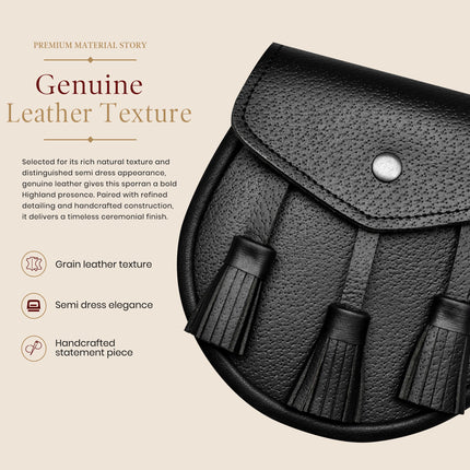 Leather Sporran I Black Grained