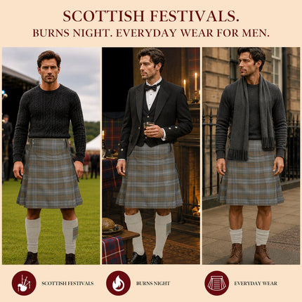 Valor Acrylic Utility Kilt | 16oz Black Watch Weathered Tartan KIlt
