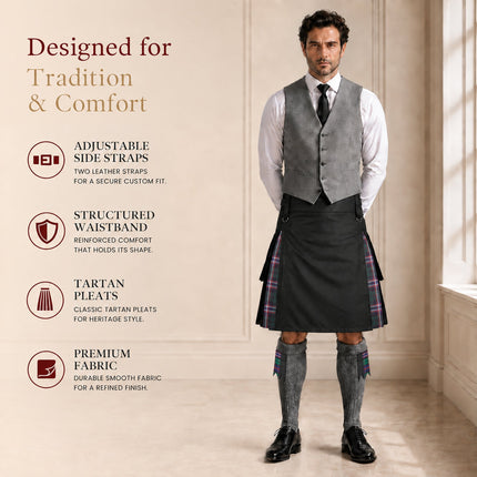 Scottish National Hybrid Utility Kilt for Men - Traditional Style with Modern Functionality