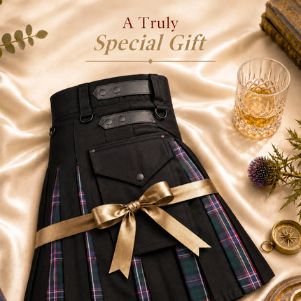 Scottish National Hybrid Utility Kilt for Men - Traditional Style with Modern Functionality