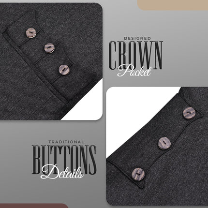 Charcoal Crail Jacket & Vest  -  Italian Tweed Wool | Scottish Formalwear