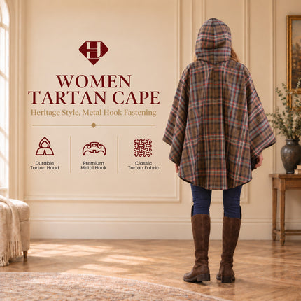 Women Tartan Cape - Scottish Heritage Weathered
