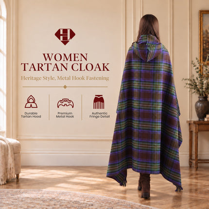 Women Tartan Cloak - Isle of Skye