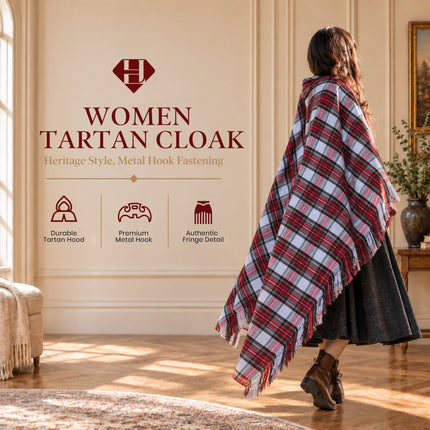 Women Tartan Cloak - Dress Stewart