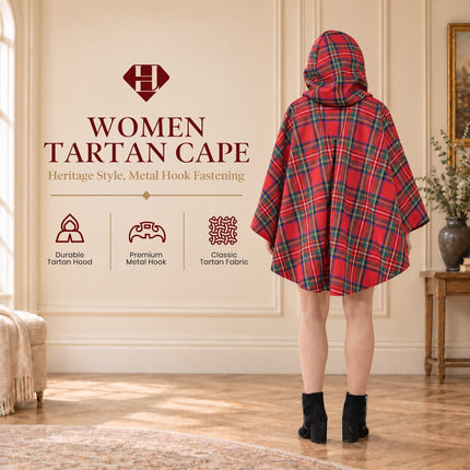 Women Tartan Cape - Royal Stewart