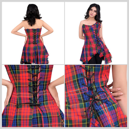 Bella Tartan Corset (Macpherson Red)