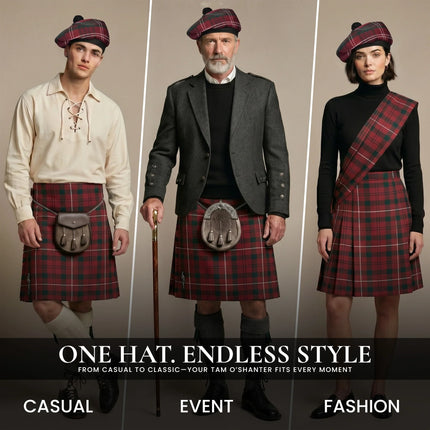 Tam O'Shanter Hat with Pompom | Crawford Tartan (Discontinued)