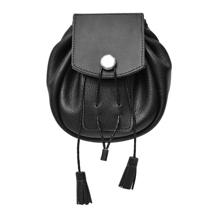 Rob Roy Leather Sporran | Black