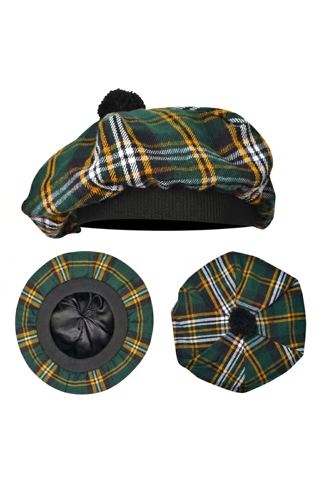 Tam O'Shanter Hat with Pompom | Irish Heritage Tartan