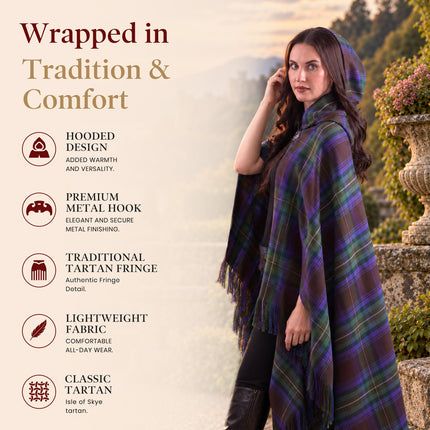 Women Tartan Cloak - Isle of Skye