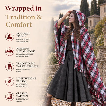 Women Tartan Cloak - Dress Stewart