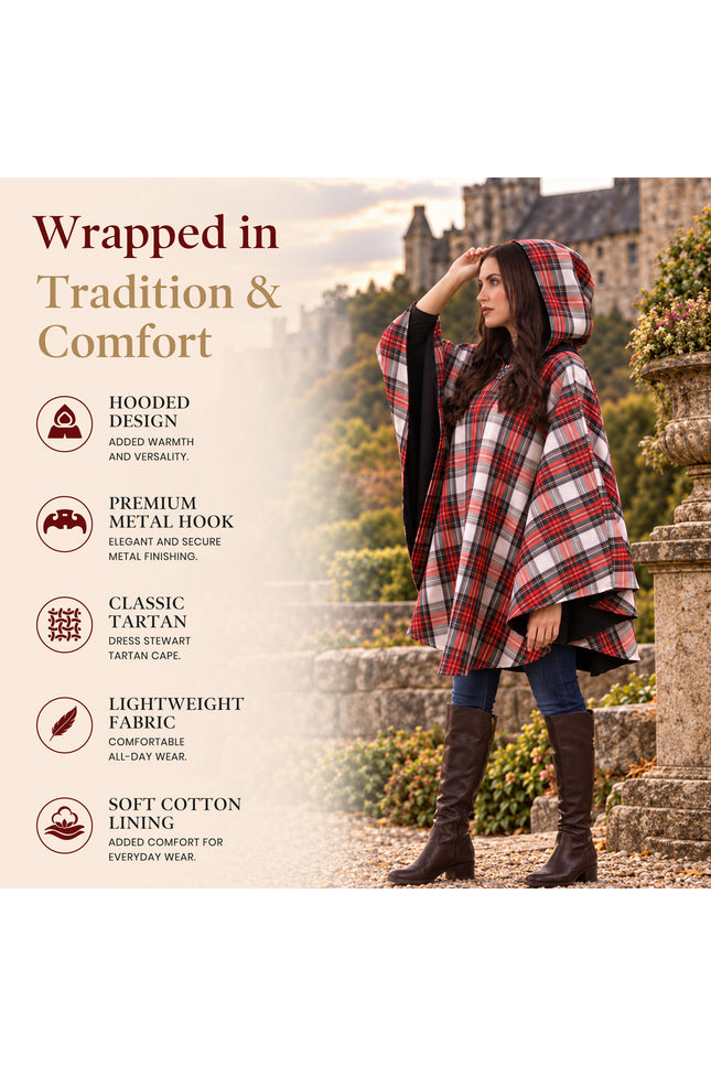 Women Tartan Cape - Dress Stewart