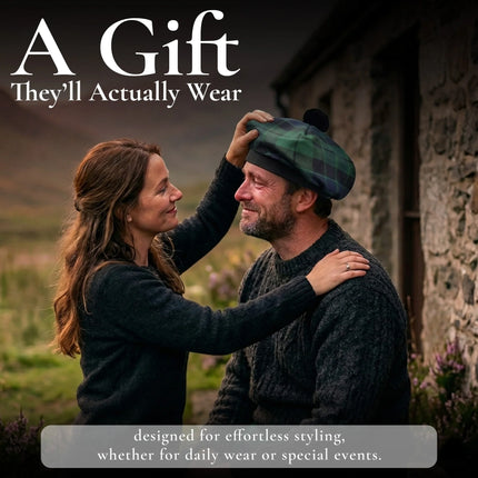 Tam O'Shanter Hat with Pompom | MacKay Modern Tartan