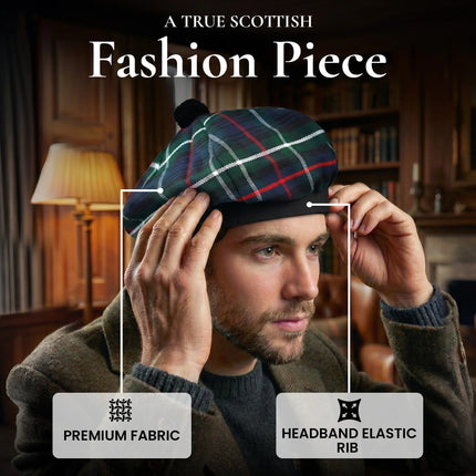 Tam O'Shanter Hat with Pompom | MacKenzie Tartan