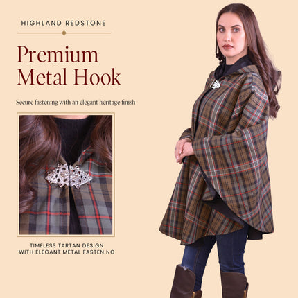 Women Tartan Cape - Scottish Heritage Weathered
