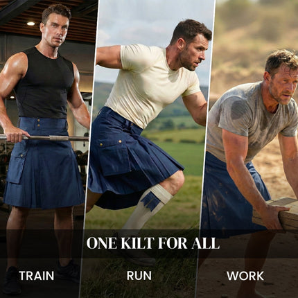 Phantom Modern Utility Kilt - Blue | Big & Tall