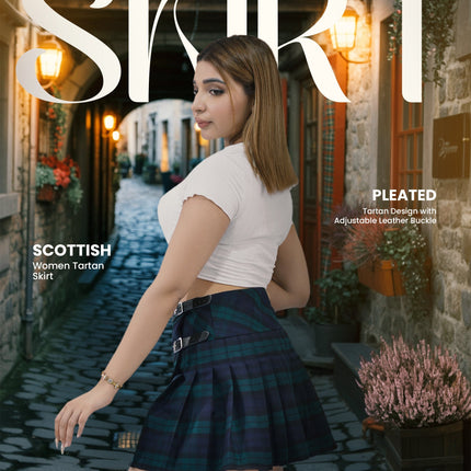 Women's Tartan Billie Skirt | Black Watch