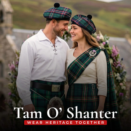 Tam O'Shanter Hat with Pompom | Scottish National Tartan