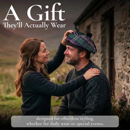 Tam O'Shanter Hat with Pompom | Scottish National Tartan