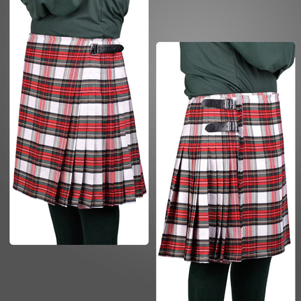 Kilt for Men I Dress Stewart Tartan Kilt Polyviscose 8 Yard Traditional Men Kilt | Big & Tall