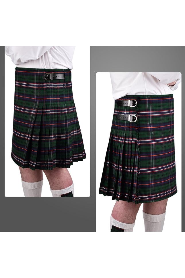 Kilt for Men I Scottish National Tartan Kilt Polyviscose 8 Yard Traditional Men Kilt | Big & Tall