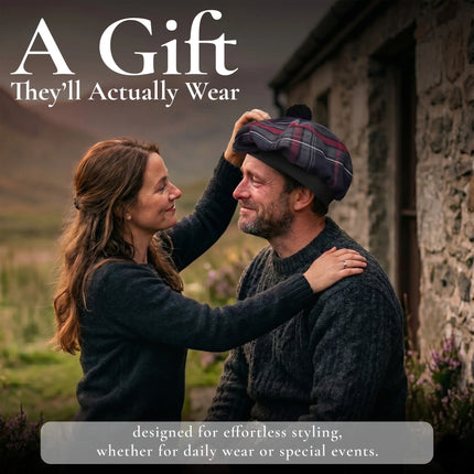 Tam O'Shanter Hat with Pompom | Spirit of Bruce Tartan