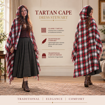 Women Tartan Cloak - Dress Stewart