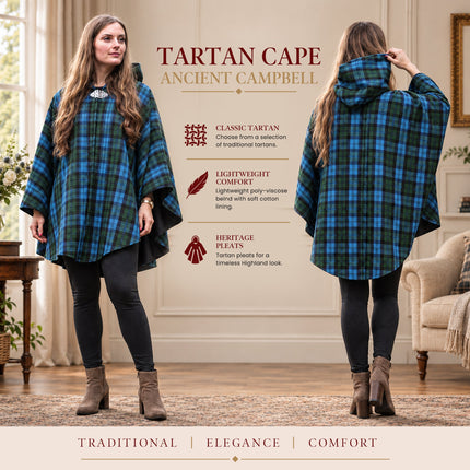 Women Tartan Cape - Ancient Campbell