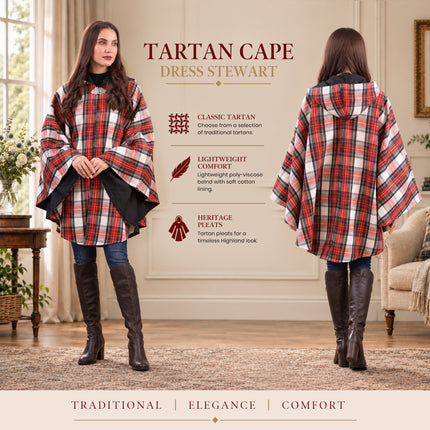 Women Tartan Cape - Dress Stewart