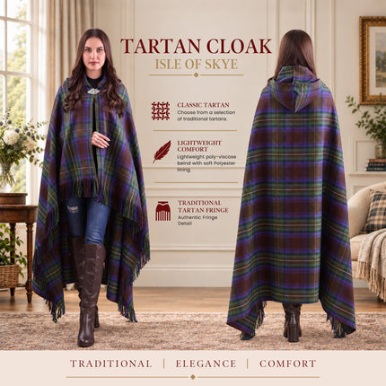 Women Tartan Cloak - Isle of Skye