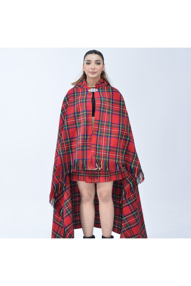 Women Tartan Cloak - Royal Stewart