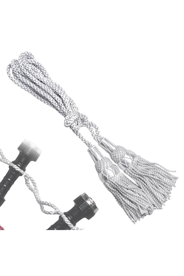 Highland Redstone Bagpipe Silk Cord | Silver